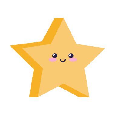 Şirin yıldız sihirli kawaii tarzı simge