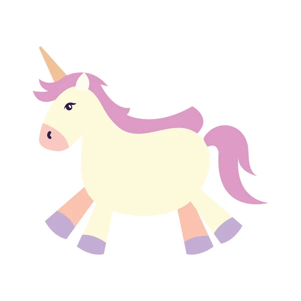 Cute unicorn fantasy isolated icon — Stock Vector