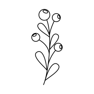 Tohumlu dal izole edilmiş simge