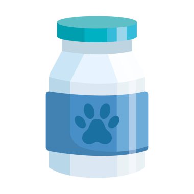 bottle dog medicine isolated icon