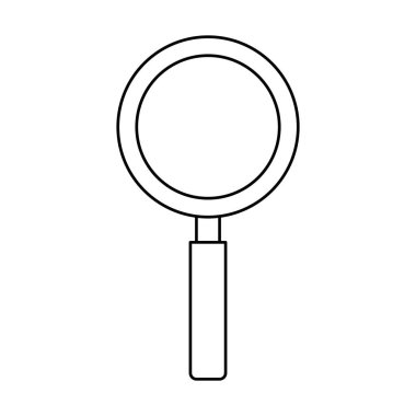 büyütme cam enstrümanı izole edilmiş simge