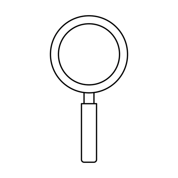 Magnifying glass instrument isolated icon — Stock Vector