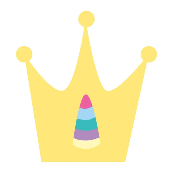 Мила корона з рогом єдинорога — стоковий вектор