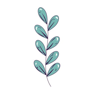 Yapraklı dal doğa ekolojisi izole ikonu