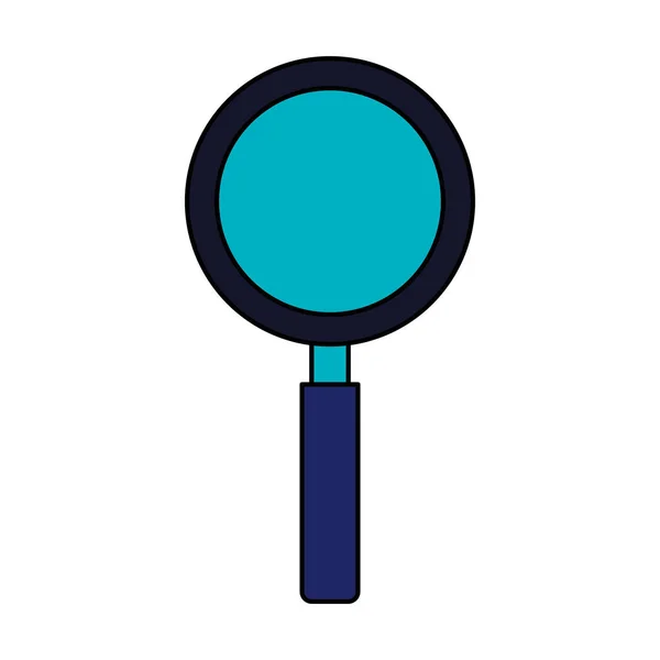Magnifying glass instrument isolated icon — Stock Vector