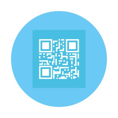 Çerçeve dairesel içinde klasik qr kodu