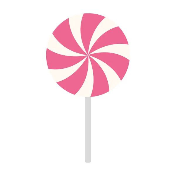 Delicious lollipop caramel isolated icon — 图库矢量图片