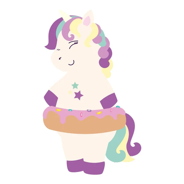 Cute unicorn fantasy isolated icon — 图库矢量图片