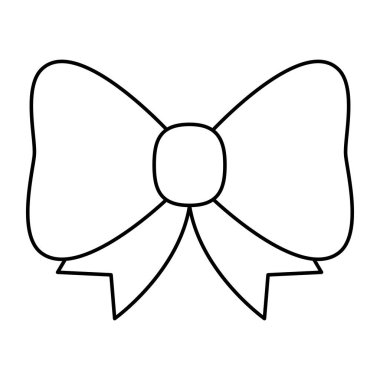 şirin yay kurdele dekorasyon çizgisi simgesi