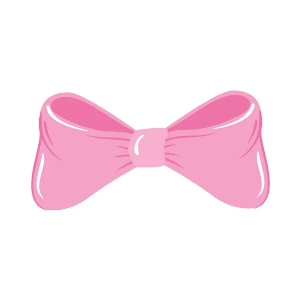 Cute bow ribbon decoration icon — 스톡 벡터