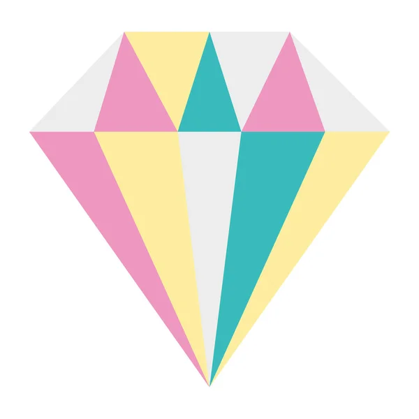 Söta diamant smycken isolerad ikon — Stock vektor