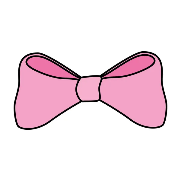 Cute bow ribbon decoration icon — ストックベクタ