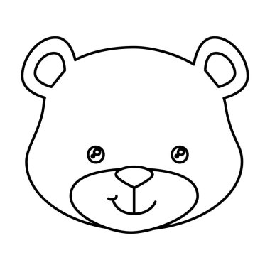 Tatlı oyuncak ayı ikonunun yüzü