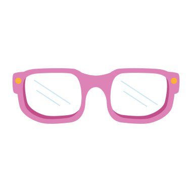cute eyeglasses vision optical icon