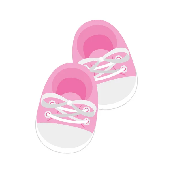 Cute shoes baby isolated icon — Stok Vektör