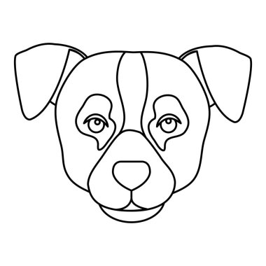 face of dog line style icon