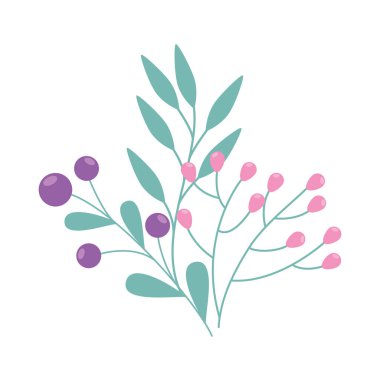 branches with seeds isolated icon