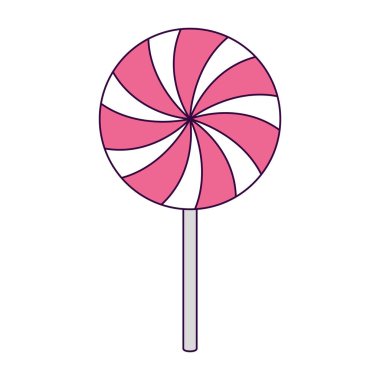 delicious lollipop caramel isolated icon