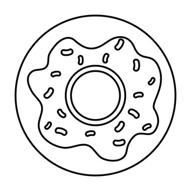 Lezzetli tatlı çörek fırını tarzı ikon