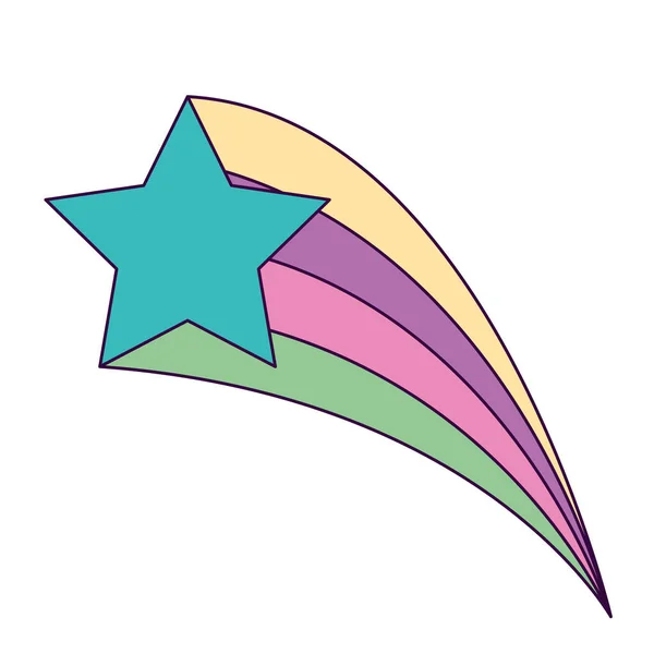 Cute shooting star magic icon — 图库矢量图片