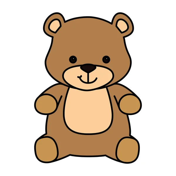 Χαριτωμένο αρκουδάκι απομονωμένο εικονίδιο — Διανυσματικό Αρχείο