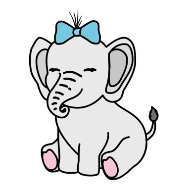 fil hayvan izole simge sevimli