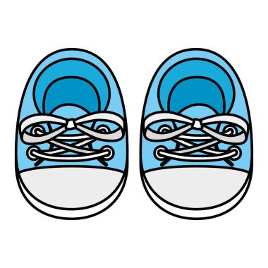 cute shoes baby isolated icon