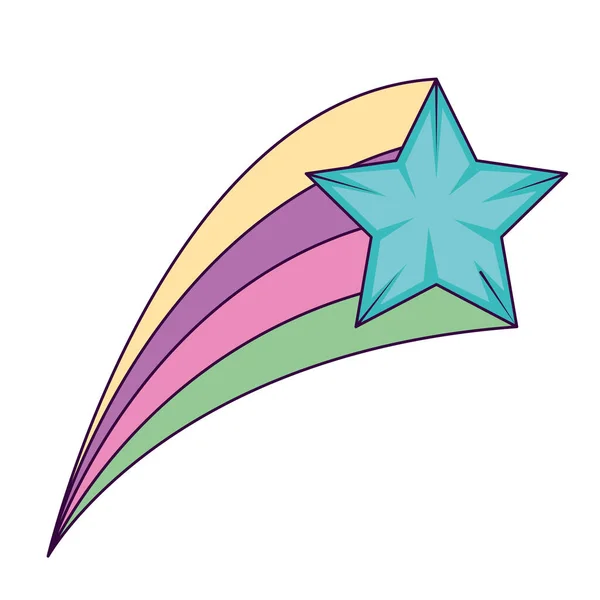 Cute shooting star magic icon — 图库矢量图片