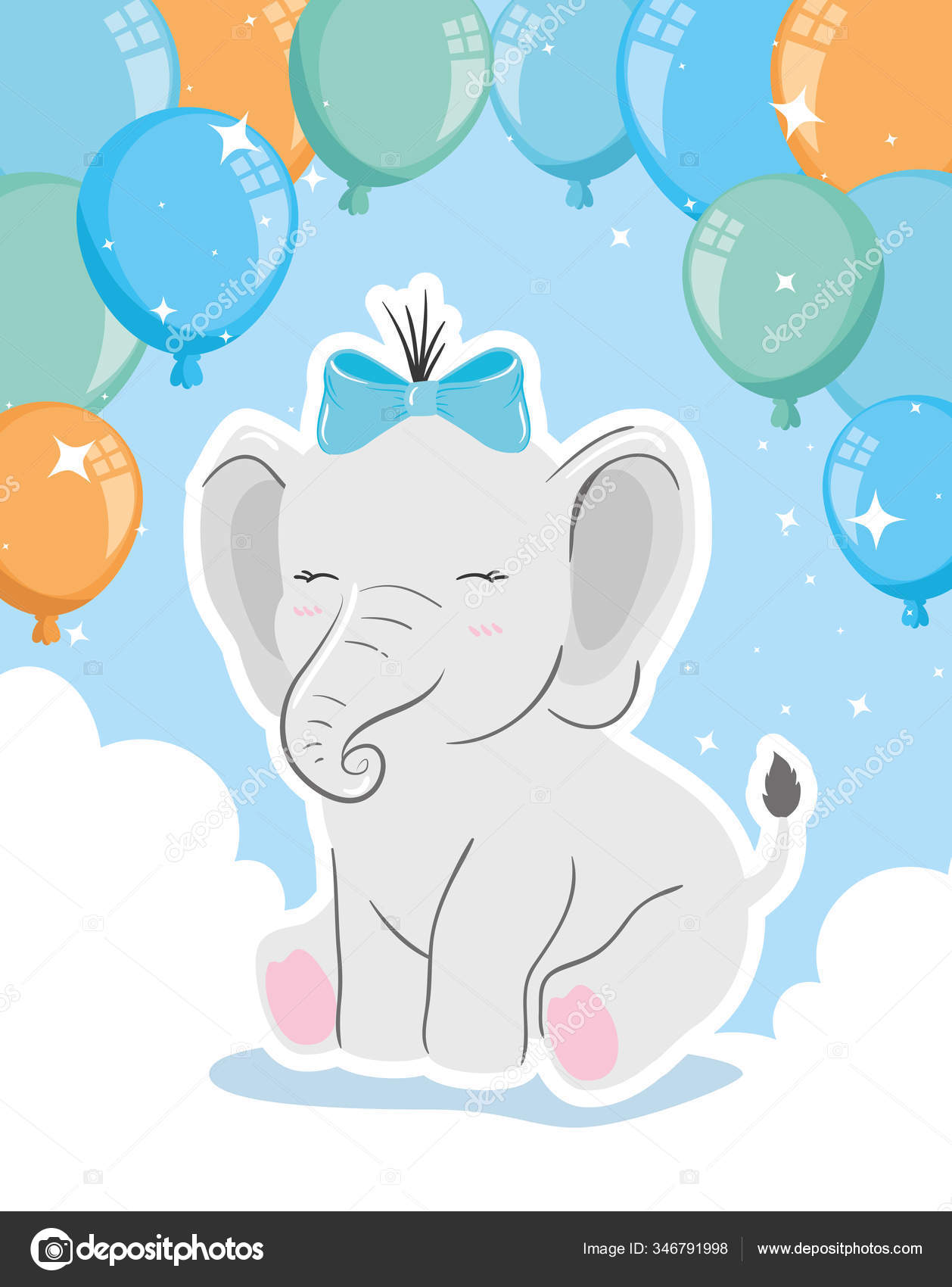 Free Free 260 Elephant With Balloon Svg SVG PNG EPS DXF File