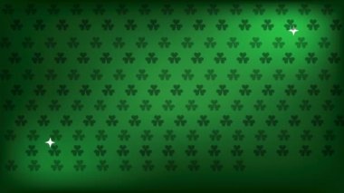 st patricks day animated card with clovers pattern