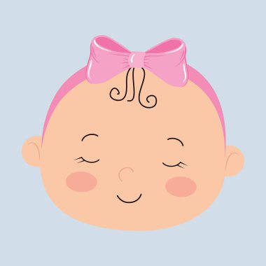 face of cute little baby girl