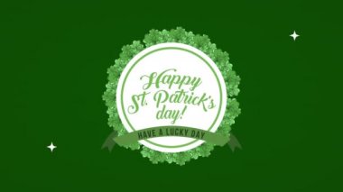 st patricks day animated card with seal lace