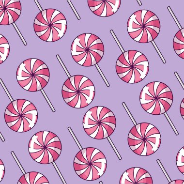 background of delicious lollipops caramels