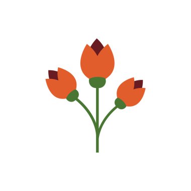 beautifull flower garden spring flat style