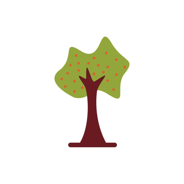 Baum Pflanze Natur flach Stil-Symbol — Stockvektor