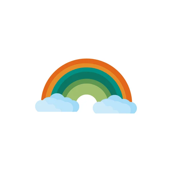 可爱的彩虹详细的风格图标 — 图库矢量图片