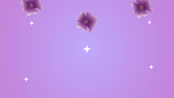 Beautifull flowers garden pattern animation — Αρχείο Βίντεο