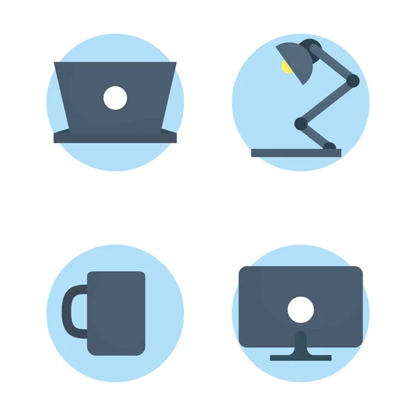 Pakiet ikon elementów biurowych — Wektor stockowy