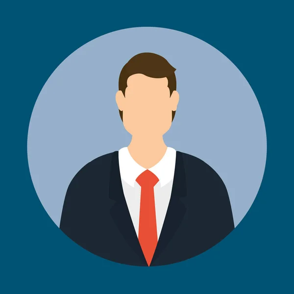 Elegant businessman avatar character icon — Stock Vector