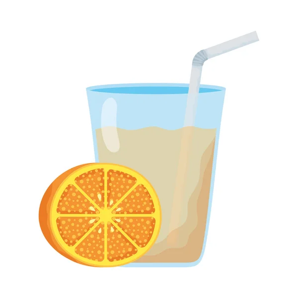 Цитрусовые апельсины с соком — стоковый вектор