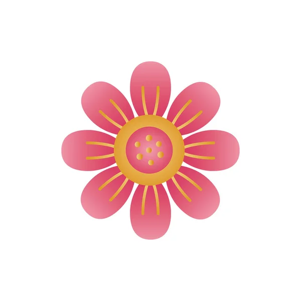 Söt blomma våren degradient stil ikon — Stock vektor