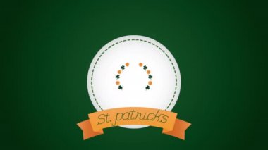 st patricks day animated card with heart ireland flag