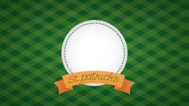 st patricks day animated card with elf hat and ireland flag