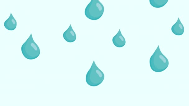 Campanha dia de água animado com gotas padrão — Vídeo de Stock