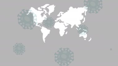 coronavirus pandemic animation with women and advanced cases