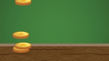 st patricks day animated card with lettering and coins