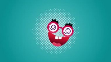 happy fools day card with crazy mask