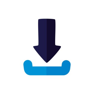 ok indirme düz biçim simgesi