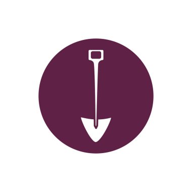 shovel farm tool block style icon
