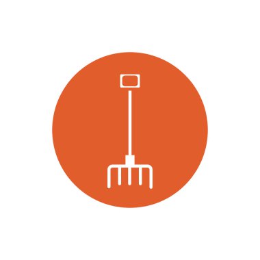 rake farm tool block style icon
